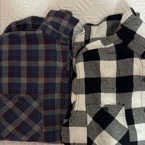 Arizona Jean Company Plaid Button Down Shirts - Blue and Black